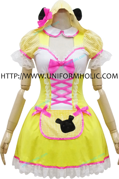 Cute Yellow Bear Maid Cosplay Costume (image for) Cute Yellow Bear Maid Cosplay Costume